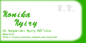 monika nyiry business card